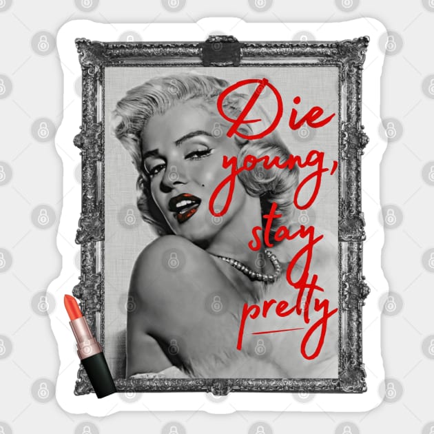 Marilyn Monroe Sticker by Indecent Designs